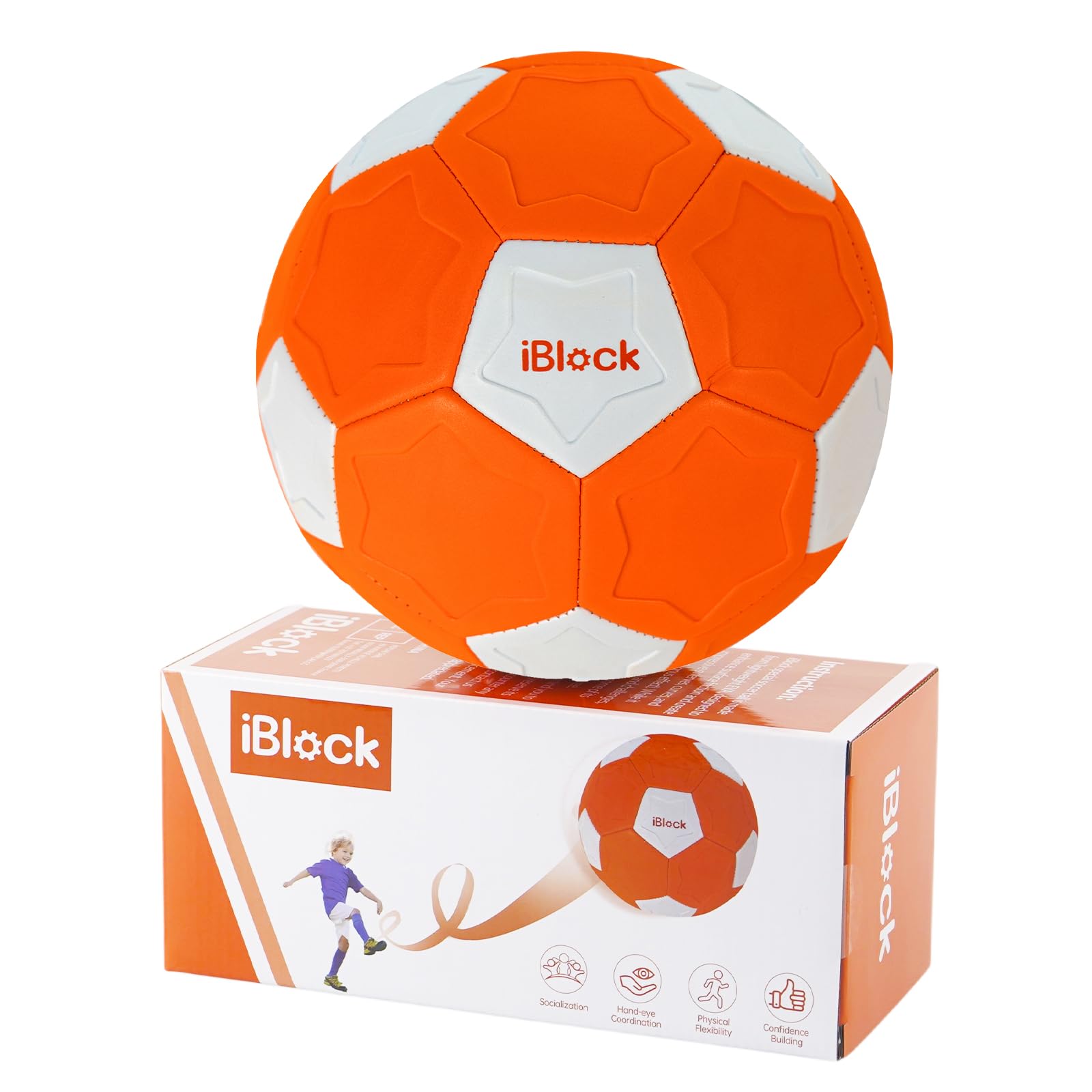 Photo 1 of Smartwo Curve Soccer Ball for Kids Size 4, Swerve Soft Soccer Ball for Boys and Girls, Indoor and Outdoor Activities Games, Safe Kick Play in Inside House, Backyard and Lawn, Comes with Pump