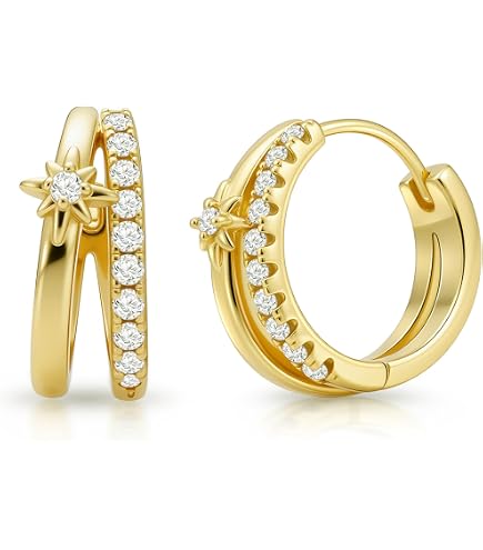 Amazon.com: 14k White Gold Heart Shaped Hoop Earrings (20mm x 20mm