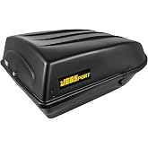 18 cu. ft. Rooftop Cargo Carrier, Weatherproof Hard Shell, 110 lb. | 18 Cubic Ft, Weighs 28 lbs. (empty), 3-Point Locking System, Heavy Duty Plastic