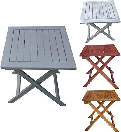 Amazon De Promafit Klapptisch Aus Holz Dionysos Perfekt Fur Den Balkon Oder Camping Eukalyptus Massivholz Beistelltisch Gartentisch Klappbar Vintage Retro Viele Farben Gitteroptik Grau