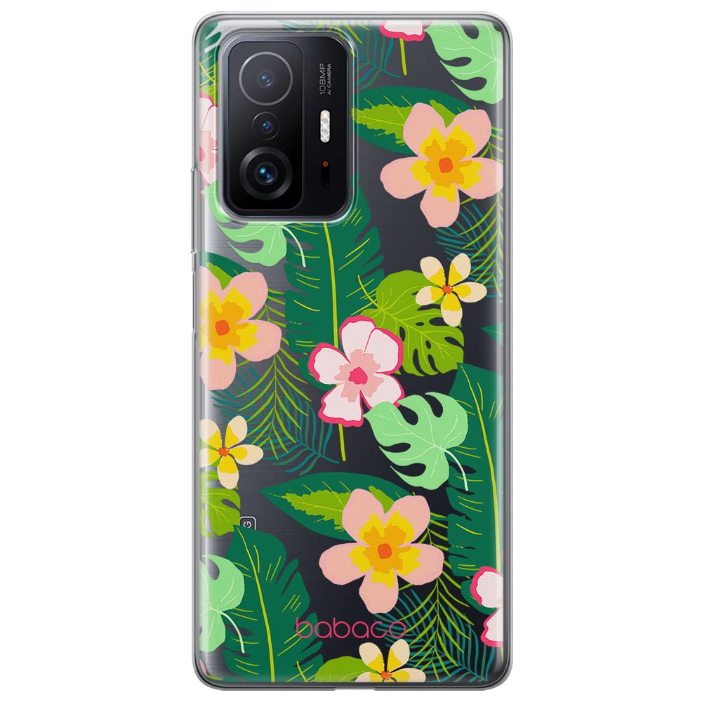Babaco ERT GROUP mobile phone case for Xiaomi 11T 5G / 11T PRO 5G original and officially Licensed pattern Flowers 019 optimally adapted to the shape of the mobile phone, partially transparent