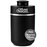 DIFFUSER WORLD 600 Sq Ft Waterless Diffuser for Essential Oils, Aroma Express Black Portable Aroma Atomizer for Room Fragrance, Home Scent Machine, Air Aromatherapy Oil Diffusers with Timer