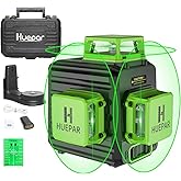 Huepar B03CG Professional 3D Laser Level 360° Self Leveling, 3x360 Niveau Laser Tool, 3 Plane Cross Line Lazer Leveler Green 