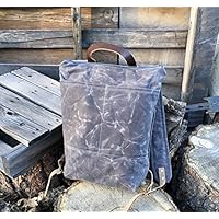 Waxed Canvas and Leather Backpack