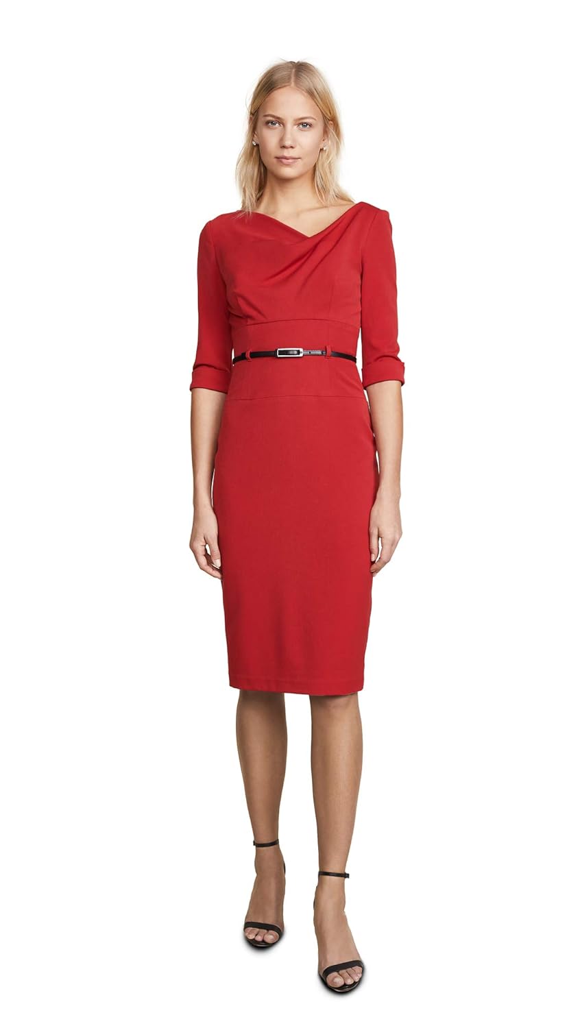 Black Halo Womens 3//4 Sleeve Jackie O Dress