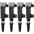 HLZPRODUCT Ignition Coil Pack Set Of 4 Compatible With NISSAN APRIO PLATINA RENAULT SCENIC II CLIO DUSTER EURO CLIO KANGOO MEGANE SCENIC 1.6 2.0 L4 Replacement For UF653 7700107177