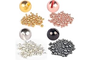 MUUNN 200pcs/lot Fly Tying Tungsten Beads,Slotted Tungsten Nymph Head Ball for Fly Tying Materials 1.5/2/2.3/2.5/2.8/3/3.3/3.5/3.8/4/4.6/5.5/6.4mm All The Sizes You Need,Combination 4 Colors