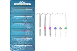 FREFEEL Replacement Heads for Waterpik, Replacement Picks for Water Pik Water Flosser (6 Implant Denture Tips)