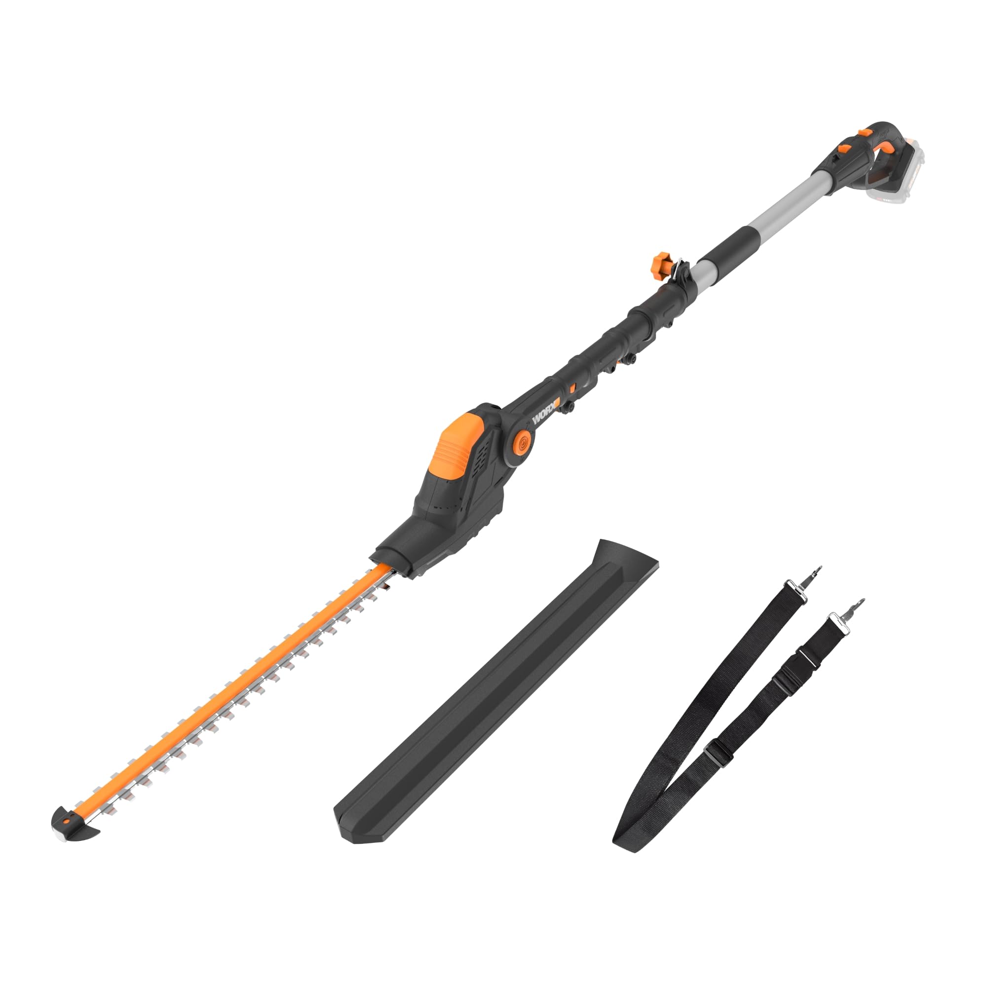Photo 1 of (PARTS) (UNTESTED) WORX WG252.9 20" 20V Cordless Hedge Trimmer, Pole Hedge Trimmer Reaches up to 12 Inches with Extended Pole, Electric Bush Trimmer with 180° Rotation Head, Battery & Charger Not Included