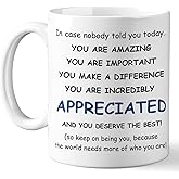 Joy Crafters You're Amazing Gifts For Women, Inspirational Coffee Mugs For Women Men, Funny Motivation Cup, Encouragement Birthday Gift For Coworkers Friends, Inspirational Thank You Gifts For Her Him