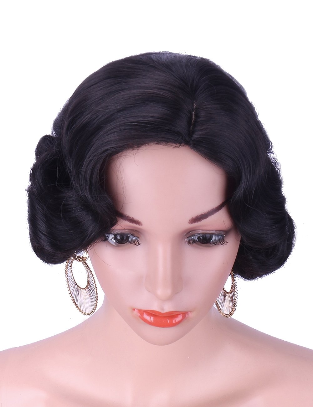 Kalyss 12" Short Finger Wave Synthetic Hair Wig for Women ...