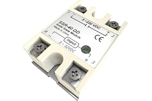 YQSIYU Solid State Relay 40DD Single Phase Semi-Conductor Relay Module SSR-40DD Input 3-32V DC to Output 12-220V DC 40A