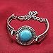 Diamondo Retro Turquoise Bracelets Women Carved Handicraft Sterling Silver Adjustable