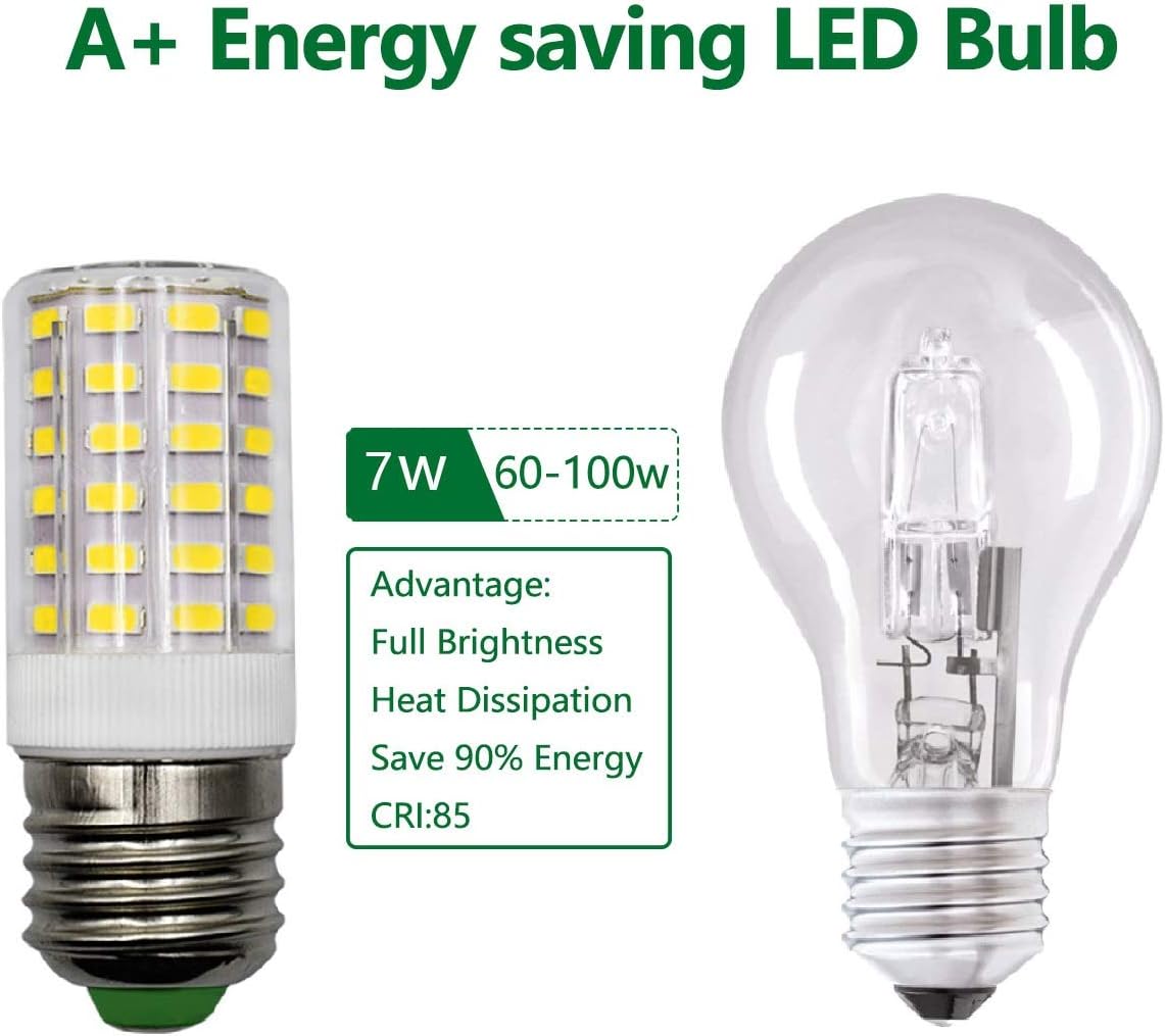 N / A E27 Edison Screw Light Bulb, 7W Equivalent to 60W-100W Halogen Bulb,Super Bright 950LM,Daylight/Cool White 6500K - Image 3