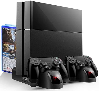 Dzsf Ps4 Slim Pro Console Cooling Fan Stand Ps 4 Controller Charger Joystick Charging Station For Playstation 4 Slim Pro Games Amazon Co Uk Kitchen Home