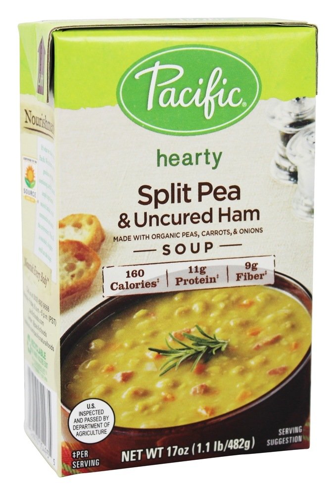 Pacific Foods, Split Pea & Uncured Ham Soup (Pack of 6)