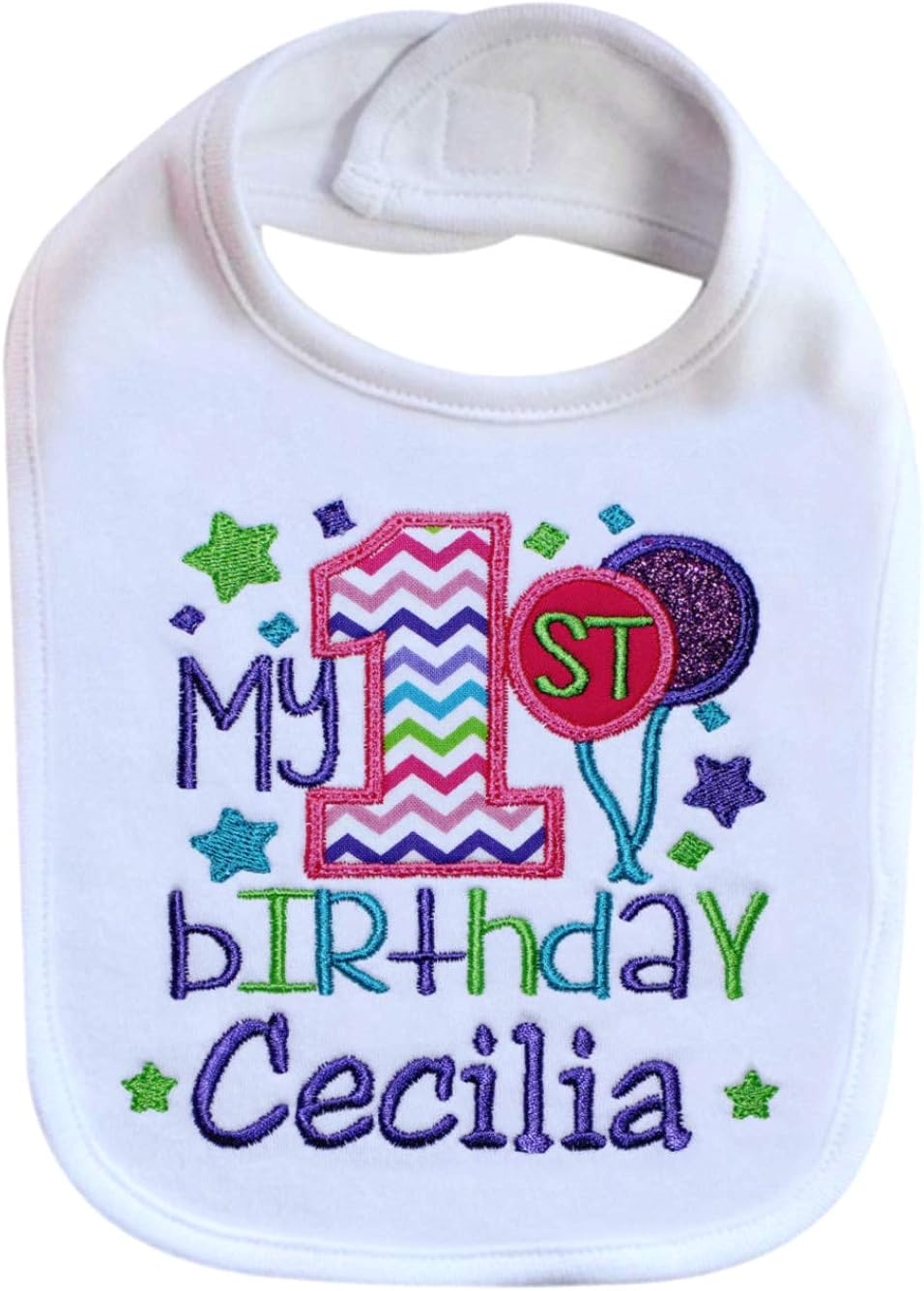 1st birthday bib girl
