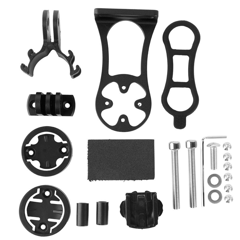 Out Front Bike Computer Mount, 3.1x1.7 x0.8 In Metal Computer Bike Combo Mount, Adjustable Bicycle Extended Mount, Compatible with Garmin Bryton Computer, 2 Colors Can Be Chosen (blcak)