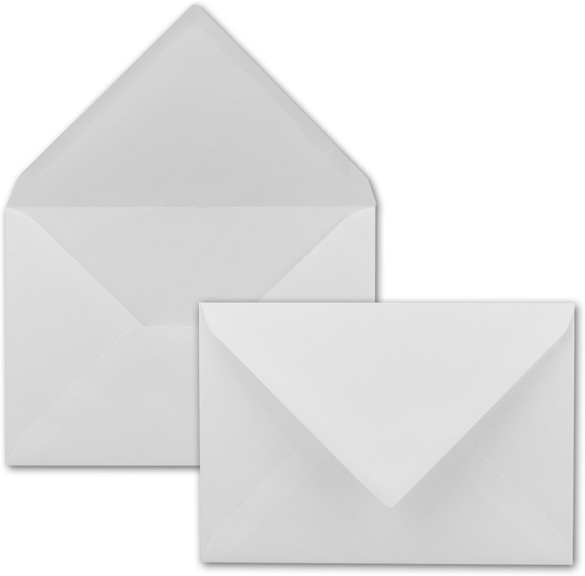 Envelopes in DIN C5 format, various designs, lined/unlined, ribbed/smooth 75 Stück Hochweiß Egoutteur-Rippung