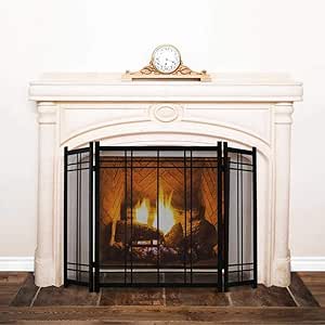 Pantalla de la chimenea Pantalla Hierro Forjado Chimenea, Gran