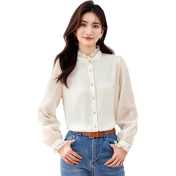 Haut Vintage Chacok En Coton - Manches Bouffantes, Taille S, Imprimé Floral Vert