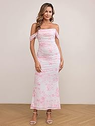 KUTUMAI Off The Shoulder Maxi Long Dress Corset