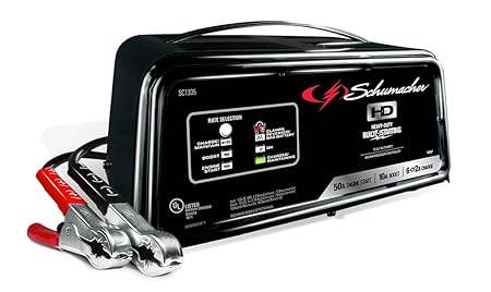 Schumacher SC1305 2/10/50A 12V DOE Automatic Battery Charger with