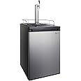 Kegco Kegerator Full Size Keg Refrigerator - Single Faucet - D System, Stainless Steel