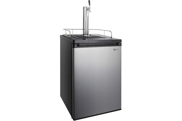 Kegco Kegerator Full Size Keg Refrigerator - Single Faucet - D System, Stainless Steel