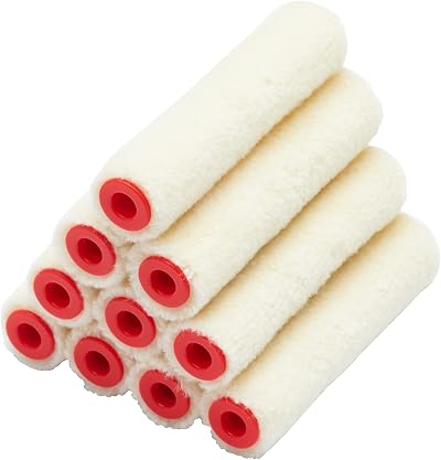 ProDec 4 inch Gloss Mohair Mini Rollers 10 Pack for Smooth Finish
