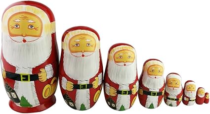 8pcs Cutie Lovely Red Santa Claus 