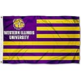 Western Illinois Leathernecks American Stripes Nation Flag