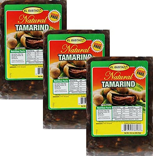 Tamarind Sugar Free Tamarindo pulp with seeds 15.5 oz Pack of 3