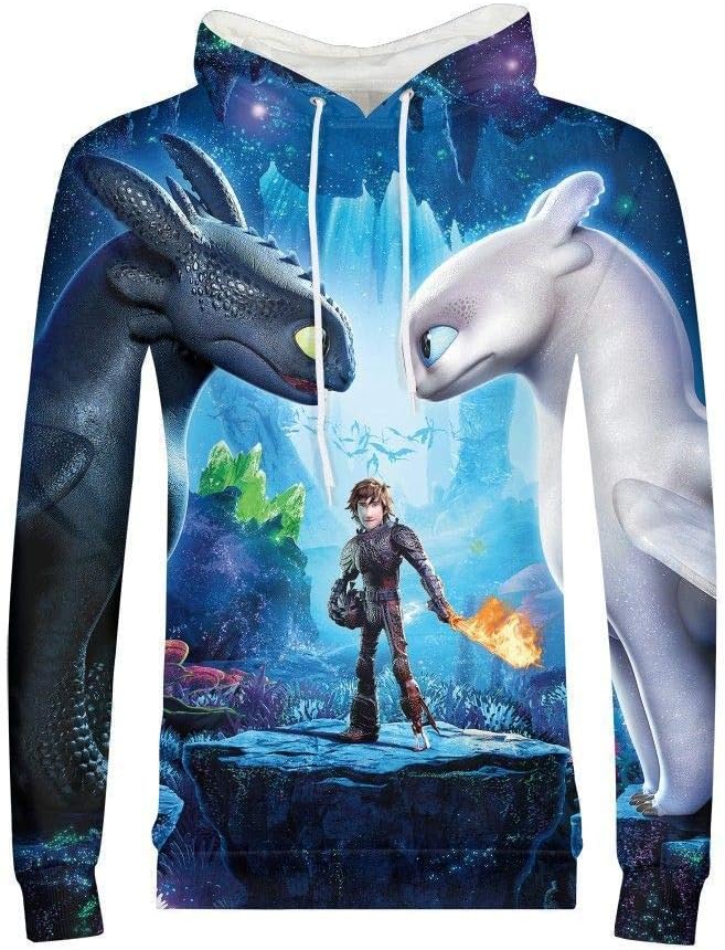 How to Train Your Dragon Hoodie Hiccup Night Fury Toothless Pullover Sweatshirt