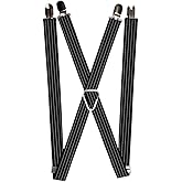 Buckle-Down unisex adults Buckle-down - Pinstripes Suspenders, Multicolor, One Size US