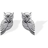 Boma Jewelry Sterling Silver Owl Stud Earrings