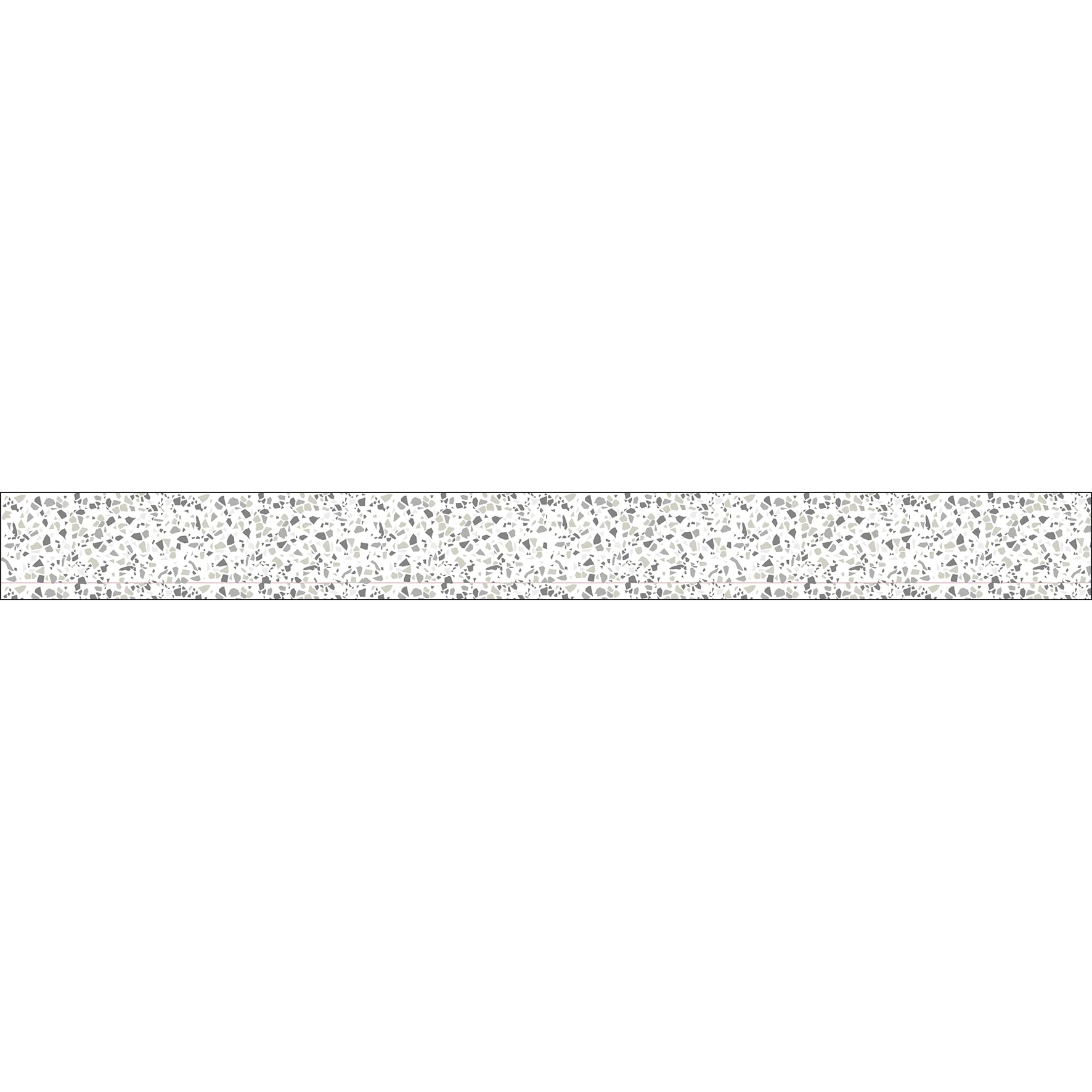 PLAGE 260014 3 Self-Adhesive Wall Borders Terrazzo Gris - (5 x 60 cm), Grey (180 x 5 cm)