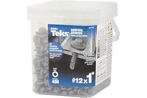 ITW BRANDS Teks #12 x 1 in. HEX Washer Head Drill PT Metal-to-Metal Roofing Screws 400CT