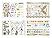 Metallic Temporary Tattoo Flash & Body Art Tattoo Jewelry, 10 Large Sheets = Over 120 Tattoo Designs, By Zakka Republic