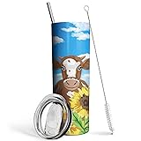 Sunflower Cow Tumbler-Cow Gifts for Women