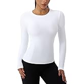 LEICHR Long Sleeve Compression Shirts for Women Athletic Sun Protection Workout Base Layer Tops Sports Gear Yoga Running