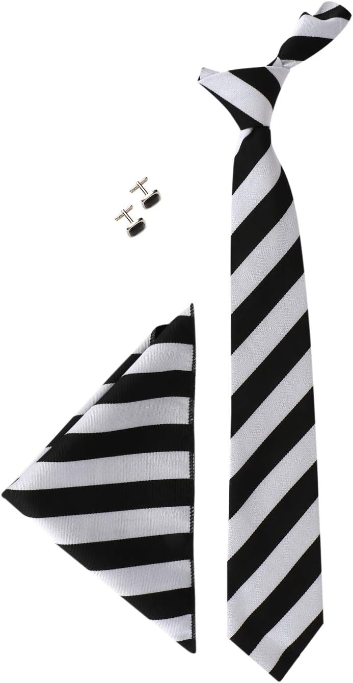 MENSOME Multicolour Formal Pocket Square Neck Tie Cufflink Set For Men Gift Combo