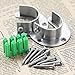 HESTYA Stainless Steel Closet Pole Sockets Rod Socket Flange Set Rob Support Flange Holder, Easy Installation or Removal (U Shape)