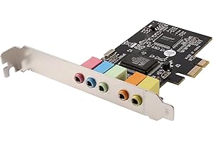 Besuso PCIe Sound Card PCI-E X1 CMI8738 Chip 32/64 Bit Sound Card Stereo 5.1 Channel Desktop Built-in Sound Card for PC
