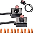 DKARDU 2 pcs DC 0/1-10V Knob LED Dimmer Mini Controller Rotary Switch PWM Dimming with knob Cap for 0/1-10V Dimmable LED Drivers Controling Interior Light Grow Lamp