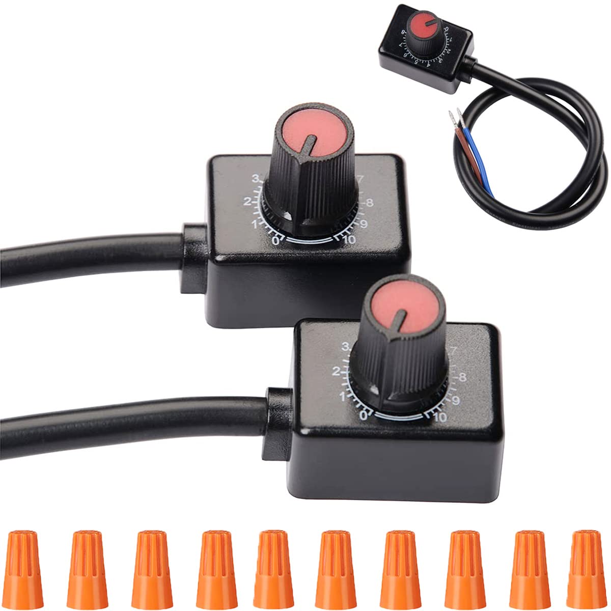 DKARDU 2 pcs DC 0/1-10V Knob LED Dimmer Mini