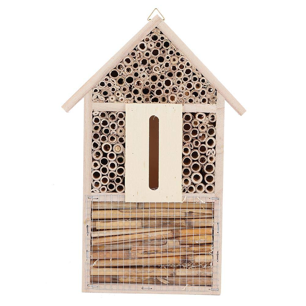 Fishlor Wooden Insect House, Garden Bug Hotel Bee House Ladybugs Handicrafts Wood Shelter Nesting Box for Outdoor Ornament Yards Decoration