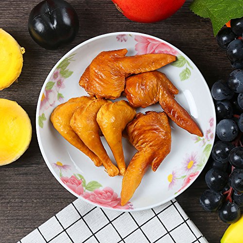 ZUINIUBI Fake Chicken Wings and Legs Fried Artificial Food Prop Model for Kitchen Home Party Decoration Market Display 6pack