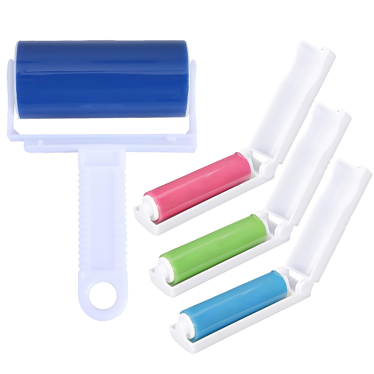 4-Pack Pet Hair Removal Roller: Washable and Reusable, Ideal for Carpets, Clothes, Furniture, and Cars, Effective Dust and Hair Remover