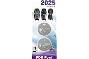 IYUKETROR 2 Packs CR2025 Key Fob Battery Replacement for Ford (2013-2018) Edge Explorer F-150 250 350 450 550 Fusion Mustang for Lincoln MKC MKX MKZ (Check Fitment Guide)